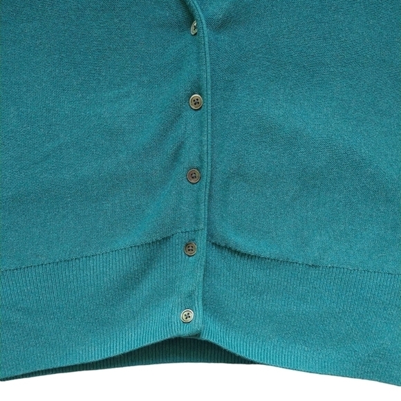 Cabi 3018 Tearoom Teal Button-Up Cardigan Classic Business Casual - Picture 5 of 9